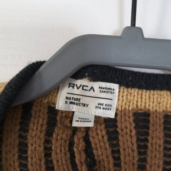 RVCA Nature X Industry Aztec Western Boho Festival 70s Hippie Gypsy Cape OS - Picture 4 of 6